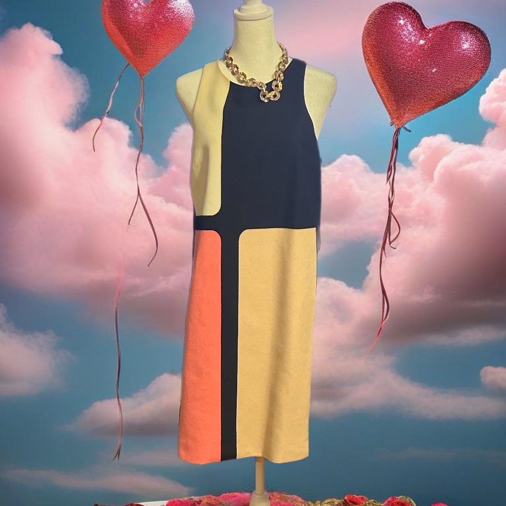 4C dress sz small color block